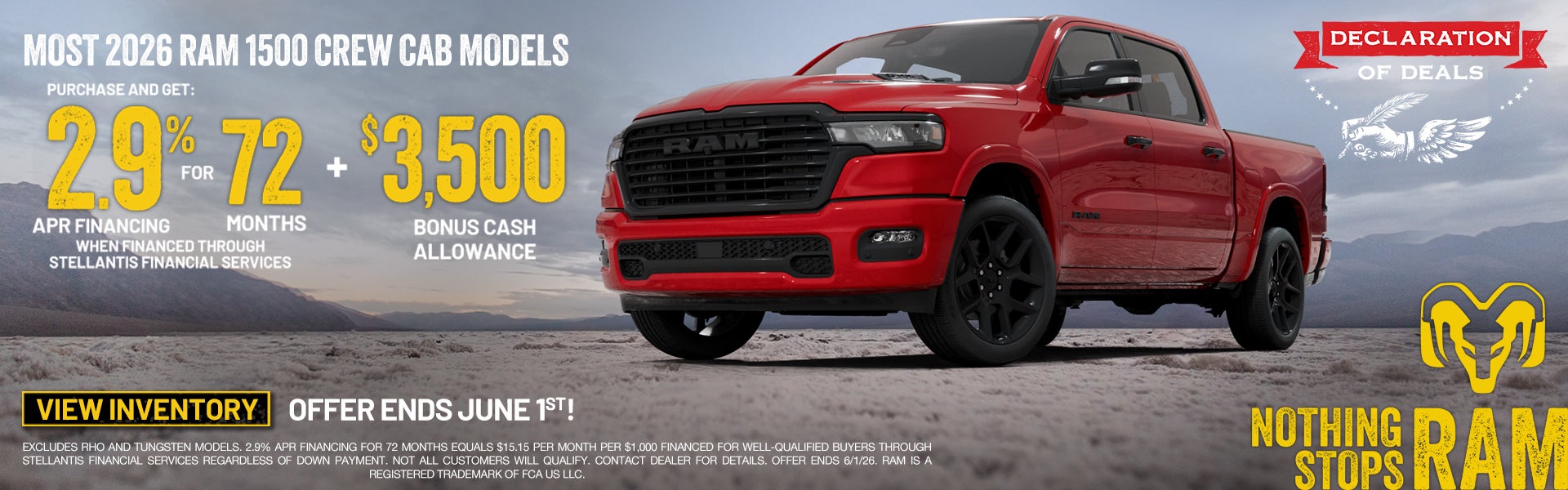 2.5% financing on Ram 1500 